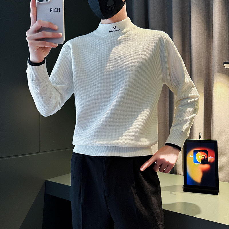 Social boy shopkeeper style sweater bottoming men's sweater