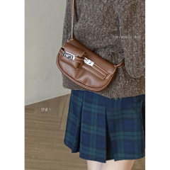 Autumn simple crossbody bag for women 2024 new fashion retro small square bag versatile shoulder bag