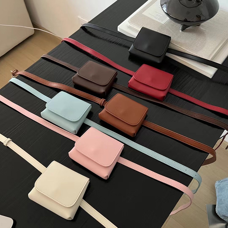 Extra small waist bag female Internet celebrity fashion mini belt decoration waist bag lipstick key bag