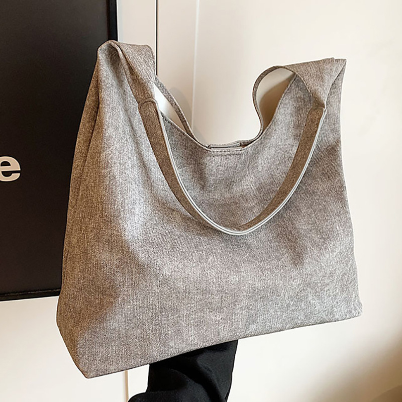 This year's popular denim women's bag 2024 new casual lazy style large capacity single shoulder armpit bag handheld tote bag