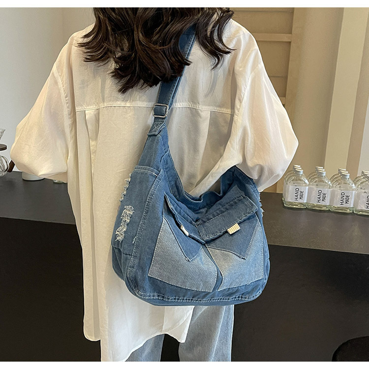 Autumn new Japanese ins Harajuku lazy style large-capacity crossbody bag literary retro college student tote bag