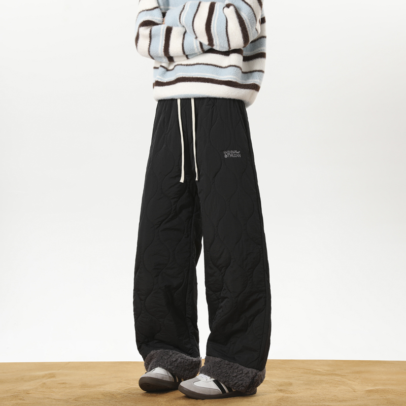 High quality winter velvet thickened lambswool cotton pants