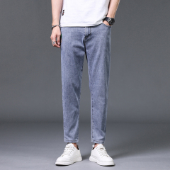 Jeans men's spring thin loose straight nine-point spring casual men's summer pants