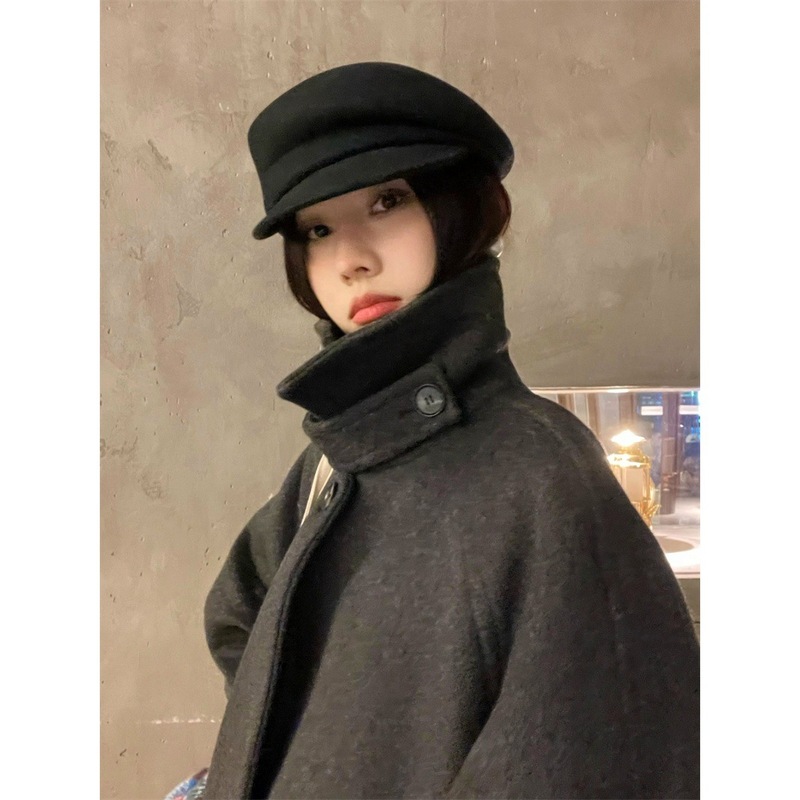 Fashionable exquisite fever same style~Japanese pure wool newsboy hat women's autumn and winter peaked cap showing face small beret top hat