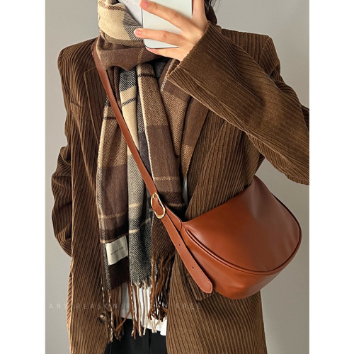 Bags for women new style ins style niche one-shoulder dumpling bag trendy fashion versatile crossbody bucket bag