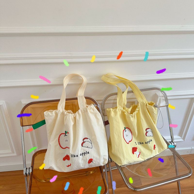 Summer new bag women's Korean style letter printed shoulder casual versatile drawstring tote bag large capacity