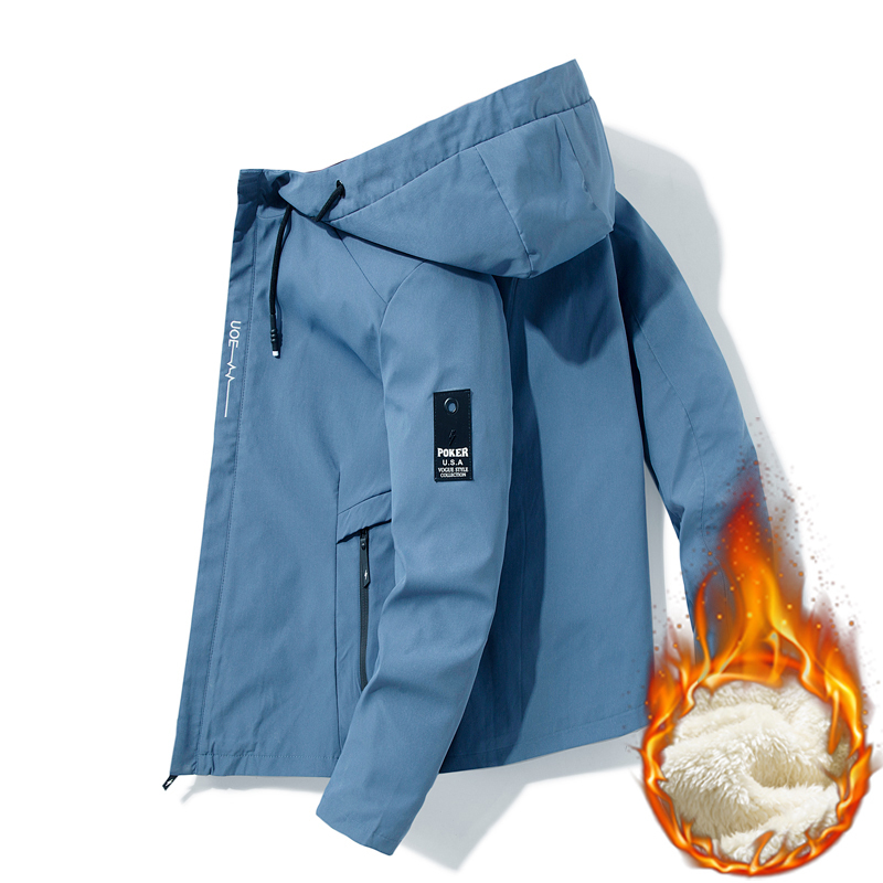 Running autumn hooded jacket men's trendy casual top versatile jacket