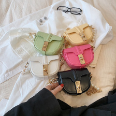 INS new Internet celebrity children's bag, fashionable baby mini chain bag, little girl's personalized simple cross-body accessory bag