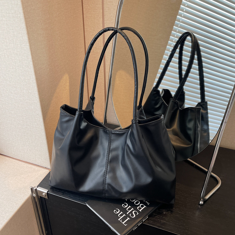 2024 New Trendy Fashionable Winter Simple Large Capacity Solid Color Casual One Shoulder Underarm Tote Bag for Women