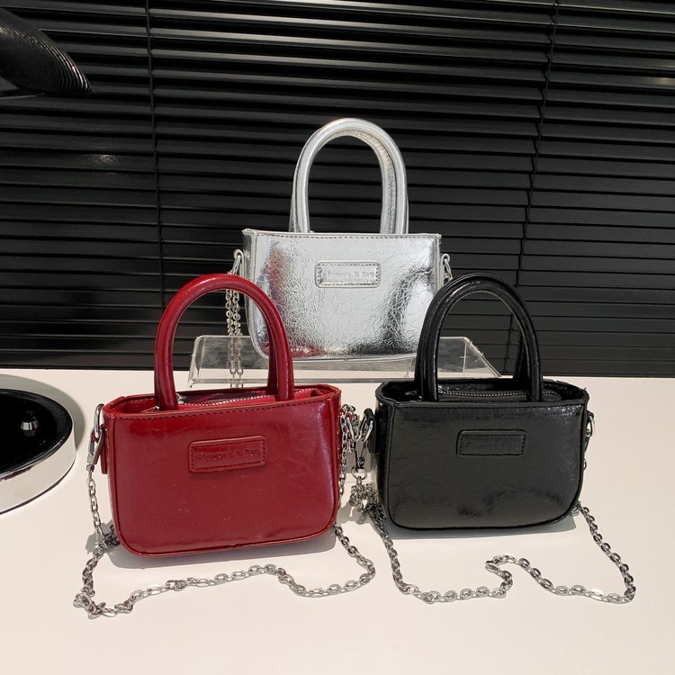 2024 new PU bag niche high-end clutch bag clutch bag small handbag summer women's bag mini bag