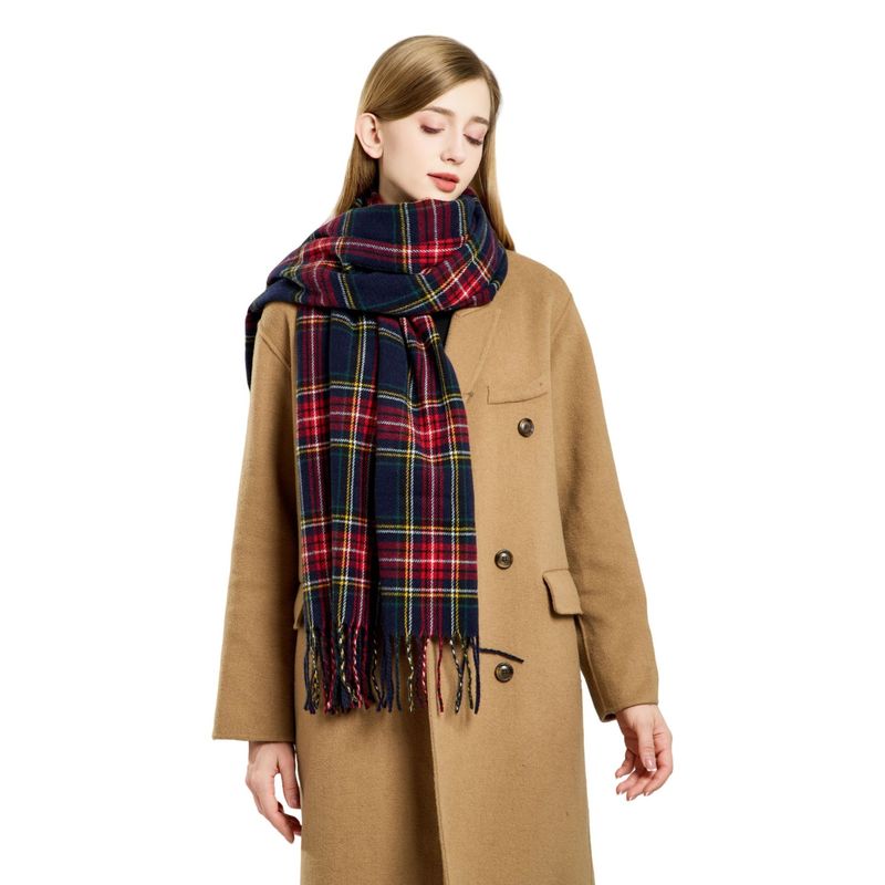 Factory direct sale England plaid tassel scarf for women imitation cashmere warm autumn and winter high-end versatile fashionable scarf