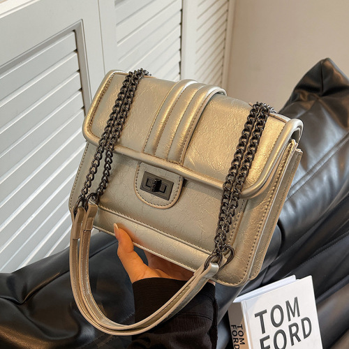 High-end small bag women's bag 2024 new summer versatile chain shoulder crossbody bag popular small square bag