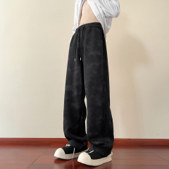 Hong Kong fashion brand handsome street sports pants loose straight American casual dirty pants