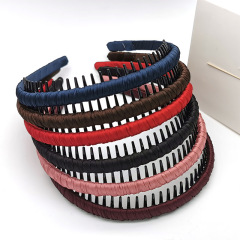 Face wash headband wholesale women's makeup mask with teeth anti-slip hair press bangs broken hair hairpin simple women's headband