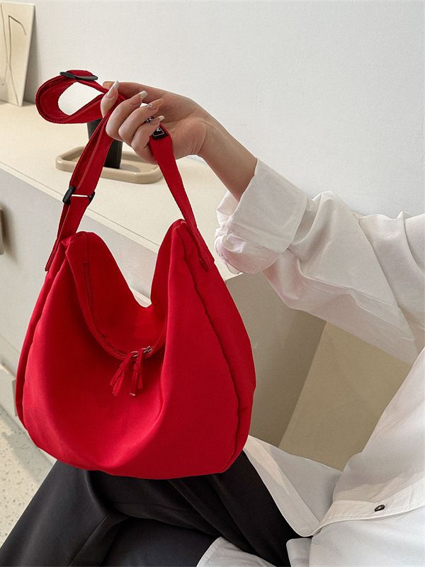 Simple and stylish large-capacity Oxford cloth bag women's lightweight casual shoulder bag trendy casual outdoor portable crossbody bag