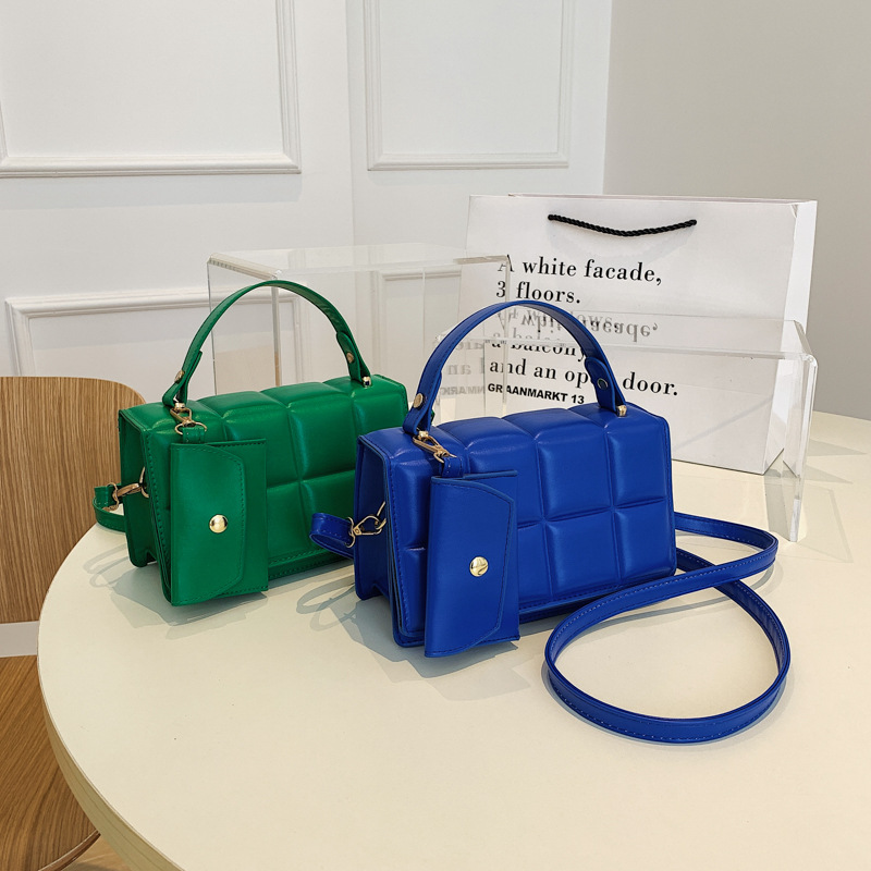 Niche retro handbag Korean version new texture solid color flip cover mother bag trendy fashion pressed shell shoulder crossbody bag