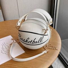 Bags for women, ins super popular personalized basketball bag, new versatile shoulder crossbody bag, Korean style small round bag for women
