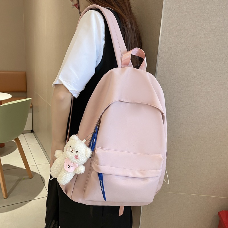 Student schoolbag female simple large capacity men's backpack Japanese casual travel backpack high school college student schoolbag