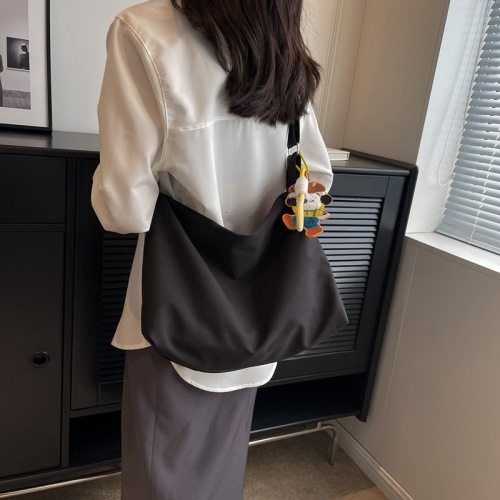 Simple student class large-capacity backpack couple model new trendy Japanese style one-shoulder cross-body messenger bag