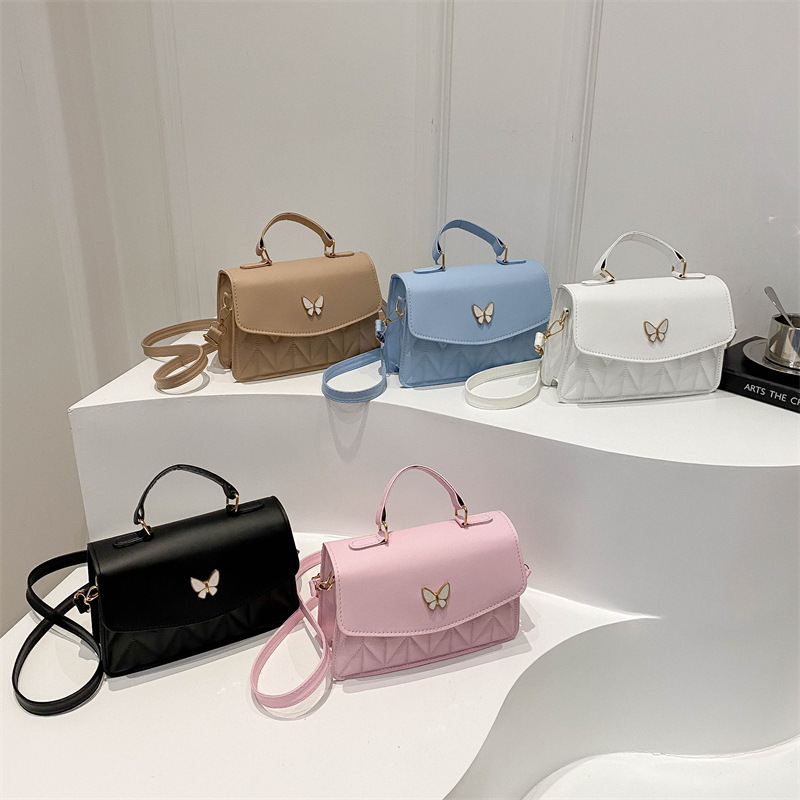 High-end small bag 2024 new fashionable summer popular solid color versatile hand bag single shoulder crossbody small square bag