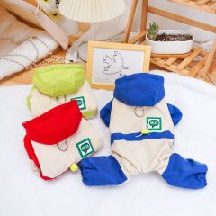 Autumn and winter pet clothing for small dogs and cats, elastic spliced ​​windproof four-legged clothing, Bichon Teddy small dog wholesale