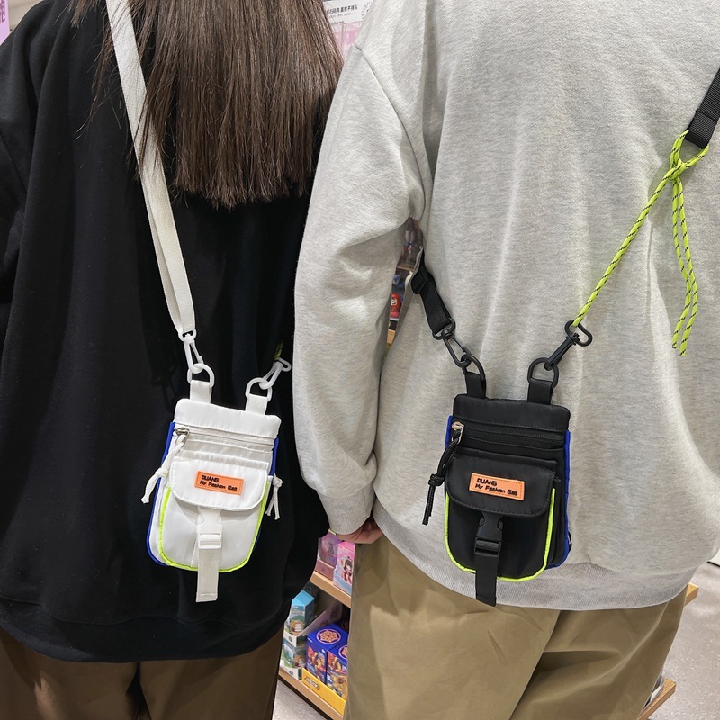 Cross-border trendy brand men's small shoulder bag Japanese style simple shoulder bag student functional backpack women's halter neck crossbody bag men's