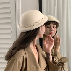 Autumn and winter French-style small fragrance style foreign-style hat, high-end woolen wool daughter-in-law, retro temperament and elegance