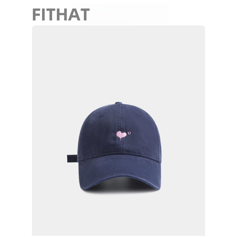 Korean version of the new love embroidered versatile baseball cap for women ins simple casual student shopping internet celebrity duck tongue hat