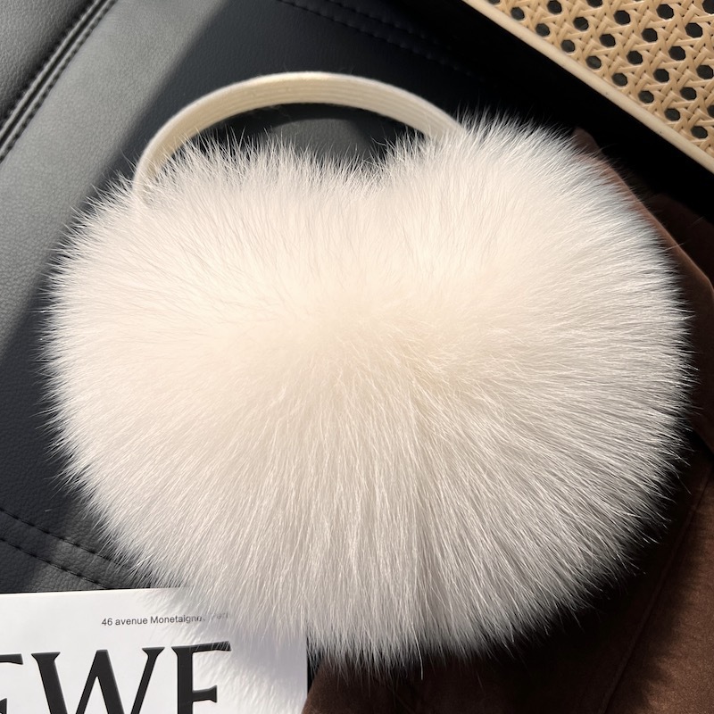 Fashionable real fox fur earmuffs for women winter warm fur ear protection earmuffs cute fur earbags windproof ear warmers