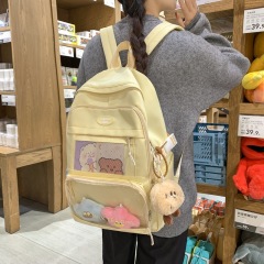 Backpack Japanese style ins transparent large capacity casual outdoor backpack female sweet high school student versatile college school bag