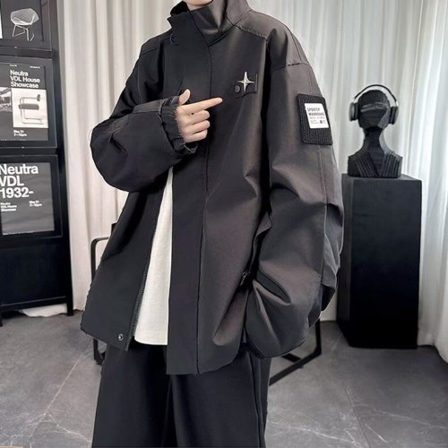 American metal buckle jacket, men's spring and autumn new outdoor mountaineering trendy brand versatile casual jacket