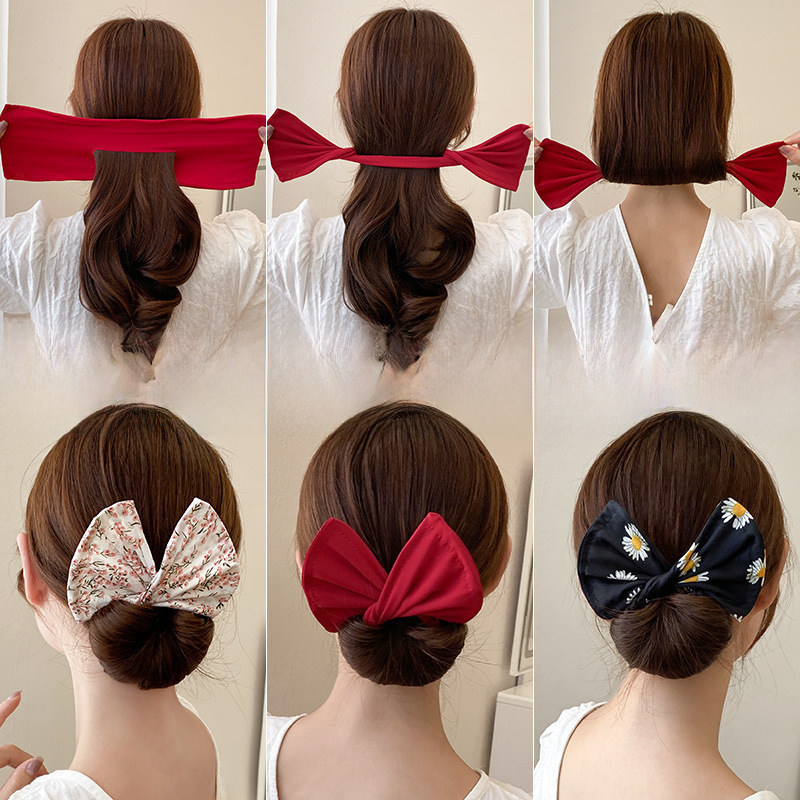 Fabric lazy twist hair twister for women with round hair, hair band hair puller for women to tie their hair and wear it