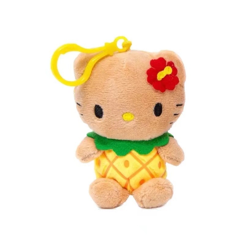 Black leather kitty pendant Hawaiian bikini hallo cute hello kitty hair tie hairpin kt pendant