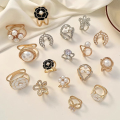 New style silk scarf buckle, decorative knotted buckle, high-end brooch, shirt streamer, bow knot, fixed waist buckle