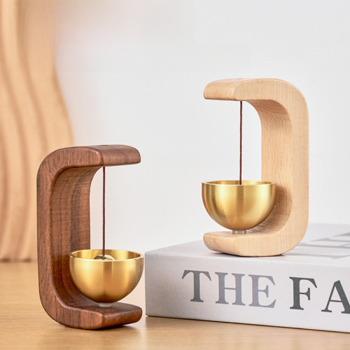 Dopamine wind chime suction door type magnetic suction wooden doorbell shop entrance reminder bell new Chinese style decoration