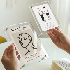 A4 Acrylic Photo Frame Transparent Acrylic Photo Frame Setup Six Seven 6 Inch 7 Postcard Display Rack 8 Photos 8 Inch