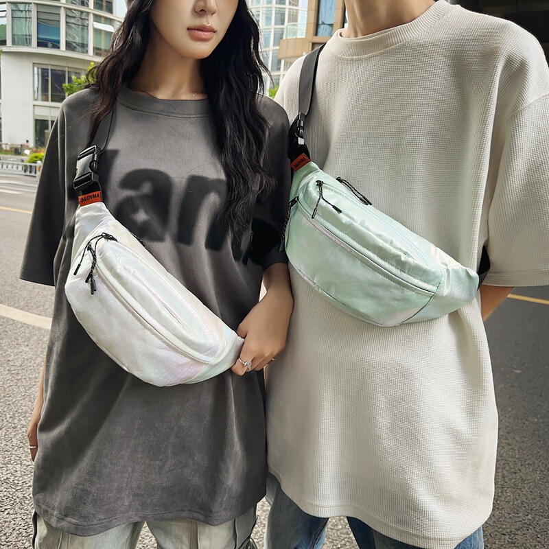 Crossbody bag men's fashion trend chest bag men's backpack waist bag sports shoulder bag women's mobile phone boy's small shoulder bag
