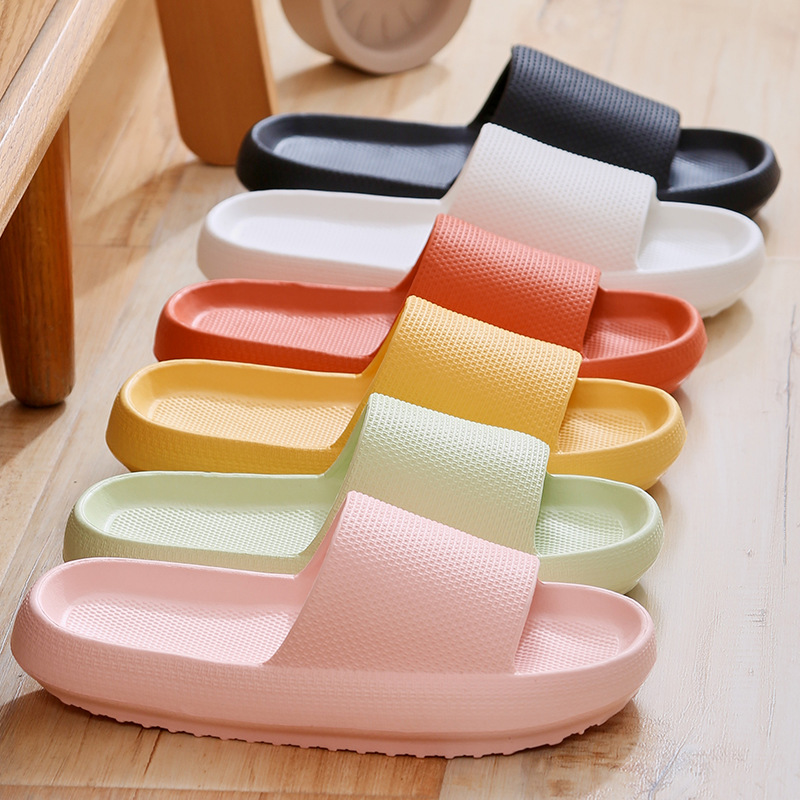 Couple thick-soled slippers that feel like stepping on shit indoors for home use in the bathroom