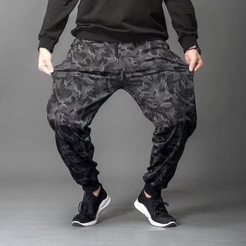 Youth popular slim fashion brand new trendy men's small-foot harem pants high-elastic casual pants nine-point pants winter