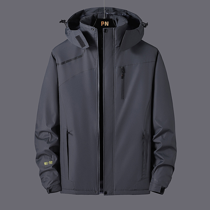 Jacket men's winter outdoor sportswear plus velvet waterproof windproof warm thick cotton coat