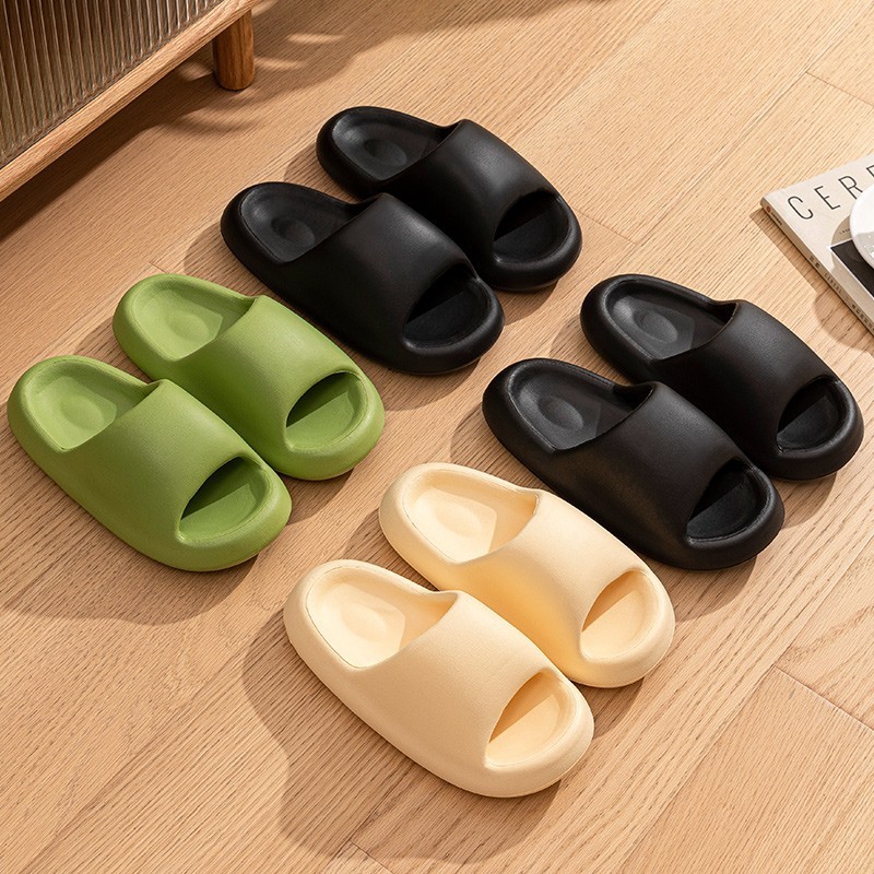 EVA men's and women's slippers with shit-stepping feeling, bathroom home slippers