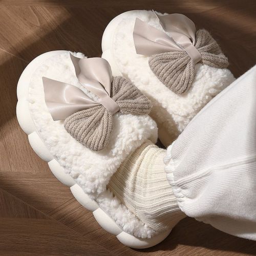 Cotton slippers women's winter bag heel indoor home warm plush cotton shoes women's winter