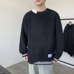 Sweater men's winter loose lazy high-end men's sweater American casual