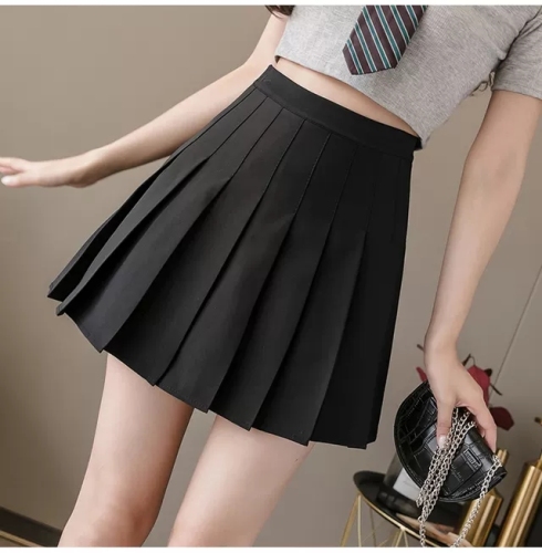(Extended length + safety pants + zipper + buttons) pleated skirt JK uniform skirt skirt spring and summer short skirt autumn and winter