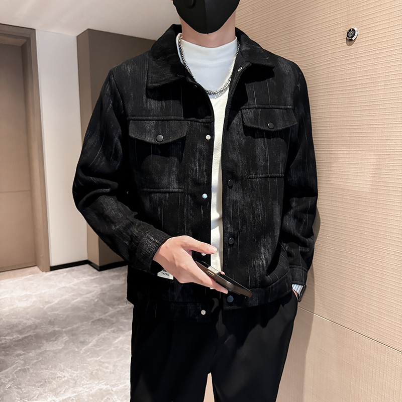 New autumn and winter clothing men's dirty gray woolen jacket