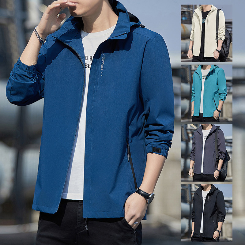 Couple's Jacket Men's and Women's Trendy Waterproof Outdoor Large Size Hooded Jacket