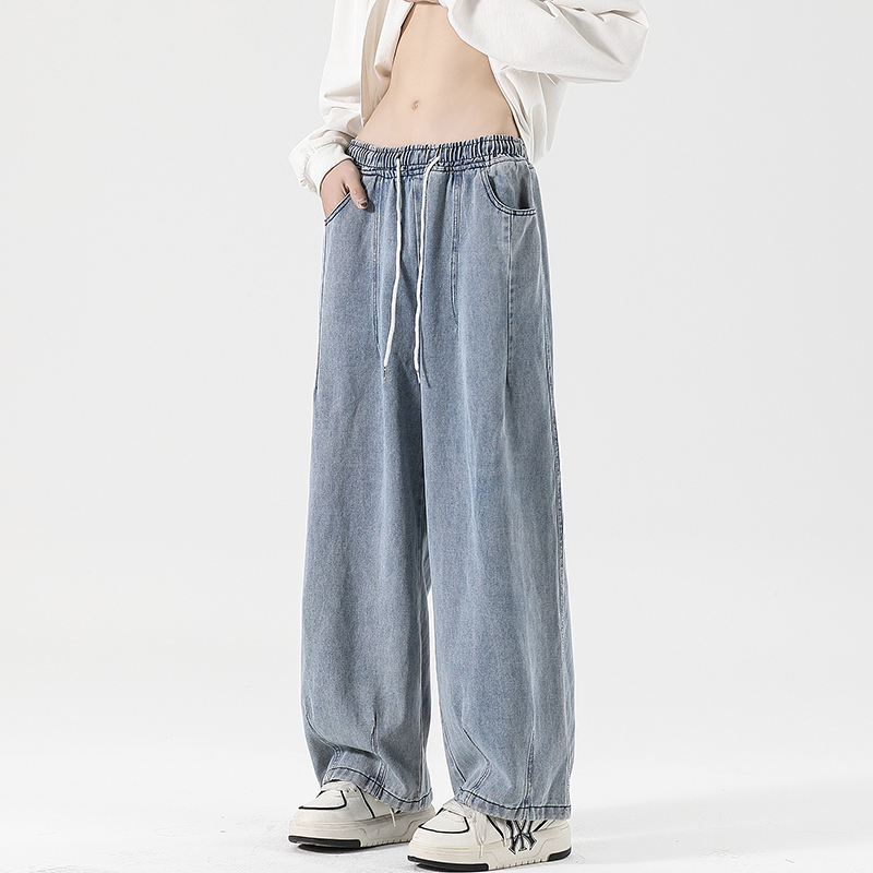 Spring American loose wide-leg pants for men and women high street jeans