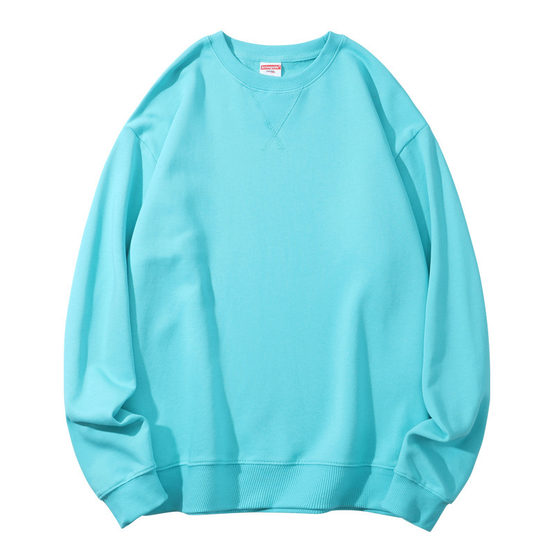 Qinsai cotton terry crew neck sweatshirt pure cotton long sleeves