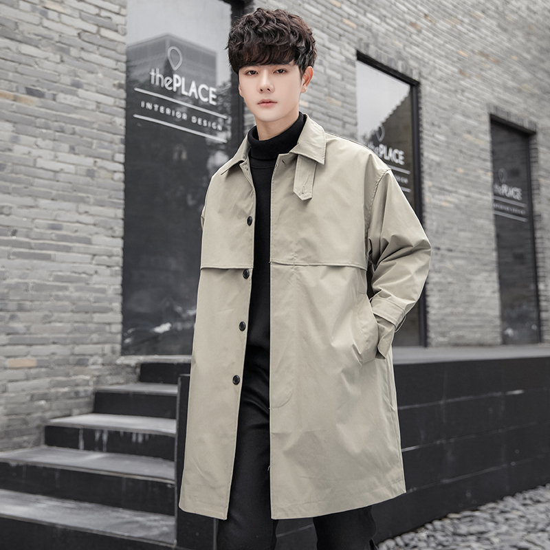 Spring and Autumn Coat High Quality Simple Temperament Versatile Mid-length Loose Windbreaker