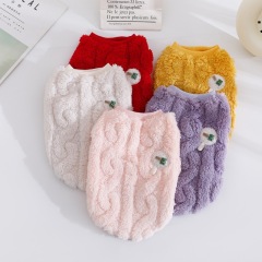 Autumn and winter double-sided velvet vest warm pet clothes puppy cotton coat vest Teddy Bichon Pomei cat clothing